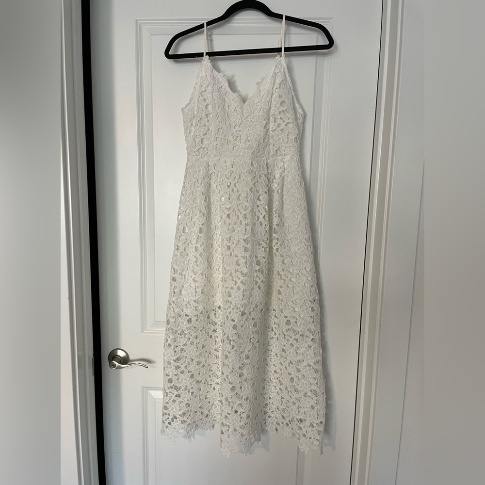 ASTR THE LABEL Lace A Line Midi Dress